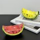 thumbnail image 2 of Cenicero creativo de sandía, lindo cenicero de cerámica, ceniceros de frutas Kawaii, decoración única de sandía, 2 of 6