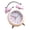 Pink, variant on Compact Retro Styles Bells Drum Alarm Clock With Easy To Use Knob For Accurate Timekeeping Bedroom Home Travel Daily Use