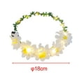 thumbnail image 4 of Diadema con corona floral, diadema de flores, diadema decorativa para niñas Blanco, 4 of 9