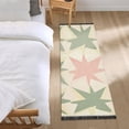 thumbnail image 3 of Yayeee Runner Rug for Bedroom 2'x6' Machine Washable Hallway Non Slip Mat, Pink and Green Geometric, 3 of 8