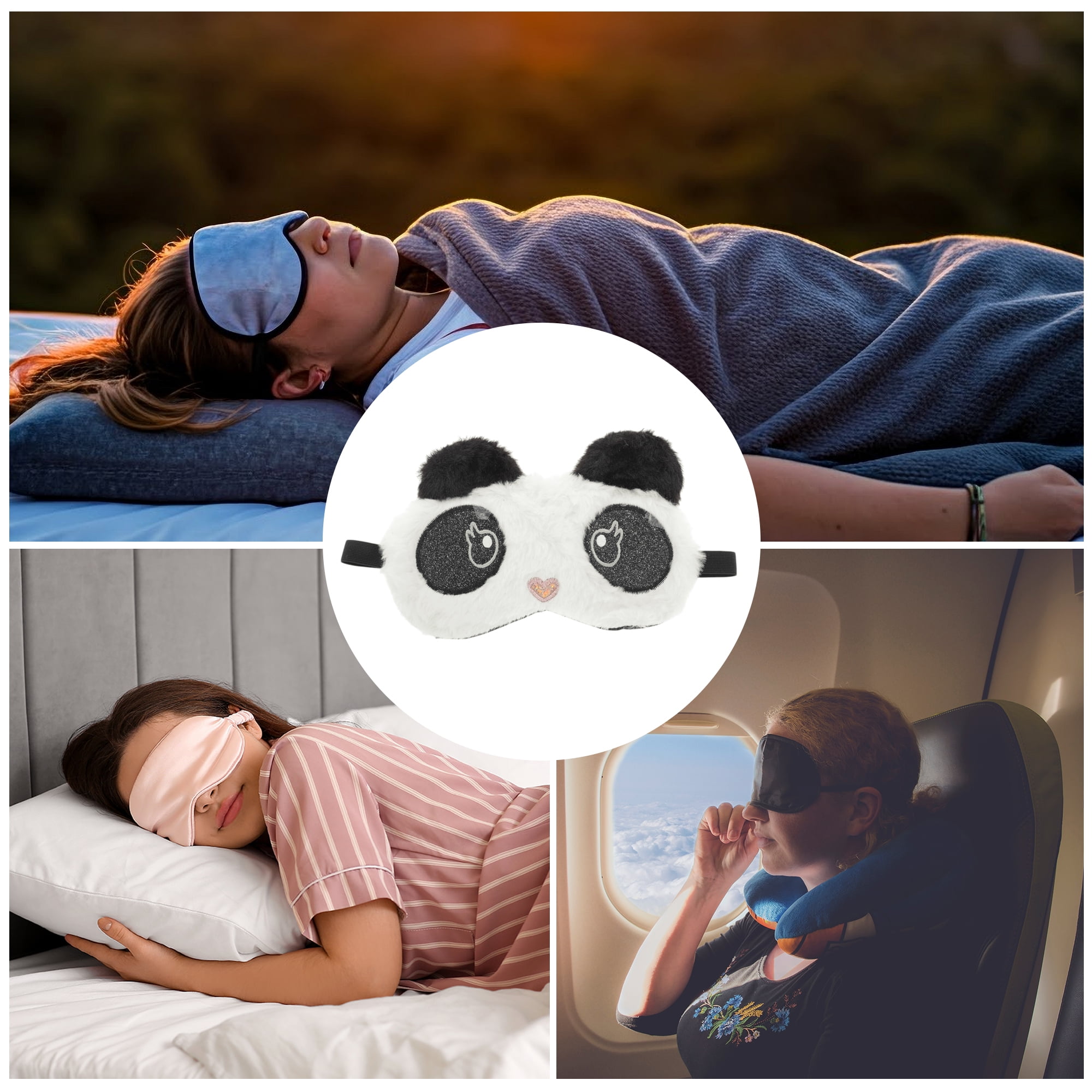 Unique Bargains Durable Pandas Ergonomic Sleep Mask for Comfortable Rest and Relaxation