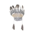 thumbnail image 1 of Estilo nacional American Chief Indian Hat de plumas sintéticas Headwear Headpiece para Halloween Performance Mardi Gras Cosplay, 1 of 8