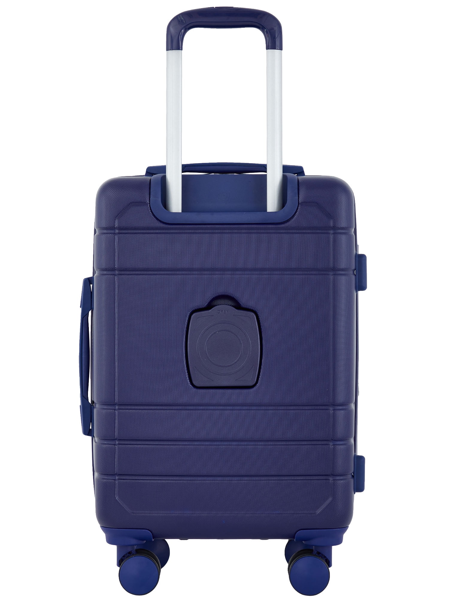 French Connection 22-inch Expandable Rolling Carry-on with Cup Holder, Blue Depths