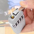 thumbnail image 4 of Encendedor de cigarrillos con diseño de perlas de simulación de moda, encendedor para fumar de Gas butano Jet (plateado), 4 of 8