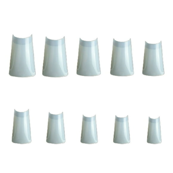500Pcs/Bag Fake Nails Duck Feet Style Removable Long Lasting Clear Natural Color Acrylic Wide French False Nail Tips Nail Salon S