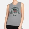 Cousin Eddie's Plumbing Co. Women's Muscle Tank XSmall Heather Grey