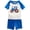 A112-Blue, variant on Toddlers Kids Girls Boys Short Set 2 Piece Active Clothing Set Short Sleeve Tee and Pull on Short 6-24 Months 2T 3T 4T 5T 6T 7T 12-18 Months