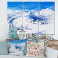 thumbnail image 2 of Designart ' Wooden House With Winter Mountain Landscape ' Traditional Canvas Wall Art Print, 2 of 3