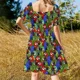 thumbnail image 5 of Vestido de manga corta con silueta de horizonte de Lima Perú vestidos de verano para mujer Vestidos de verano para mujer, 5 of 7