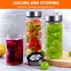thumbnail image 4 of Botellas de jugo de vidrio Poweco, 500 ml, paquete de 4, boca ancha con tapas, 4 of 6
