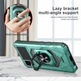thumbnail image 7 of Compatible for Cricket Vision Plus Case w/Tempered Glass Screen Protector [Military Grade] Ring Car Mount Kickstand Shockproof Hard Phone Case - Teal, 7 of 7