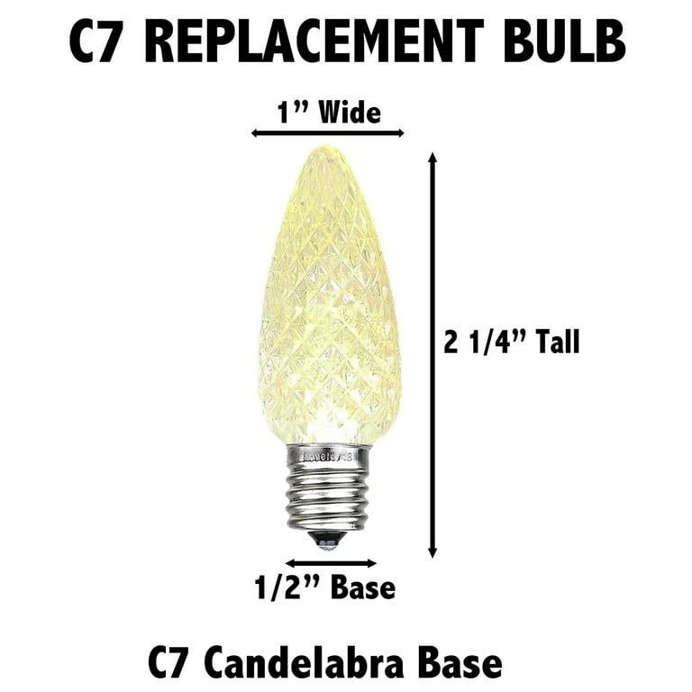 Box of Warm White C7 LED Light Bulbs