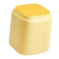 thumbnail image 2 of Ouitble Poubelle De Bureau, Mini Poubelle à Pression Avec Couvercle Pour la Maison, la Chambre à Coucher Et le Bureau(Jaune), 2 of 12