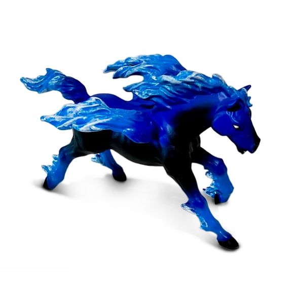 Safari Ltd. Blue Pyrios Figurine - Mystical 5.9" Fiery Horse Figure - Toy for Boys, Girls & Kids Ages 3 