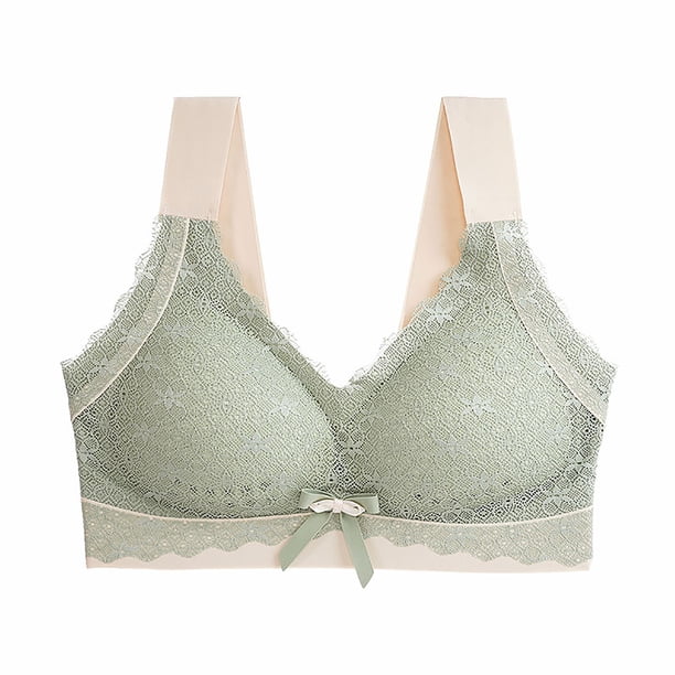 Sujetador sexy para mujer Copa ultrafina Sin anillo de acero Ropa interior Sujetador para dormir recogido Fridja nalpqowj31399