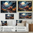 thumbnail image 4 of Designart "Cosmic Rails An modern Train II" Transportation Floater Framed Canvas Print, 4 of 7