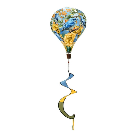 Briarwood Lane Bluebirds and Roses Hot Air Balloon Spinner