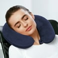 thumbnail image 5 of Mauxuk Multifunctional Foam Pillow - Ergonomic C Shaped Inflatable Neck Support, 360° Surround for Travel & Outdoor Comfort, Portable Polyester Nap Pillow for Cervical Spine Care, 5 of 6