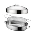 thumbnail image 3 of GUOOL Steaming Pot Baking Tray 16in with Cover Kitchen Pot Cookware Easy Carrying A, 3 of 9