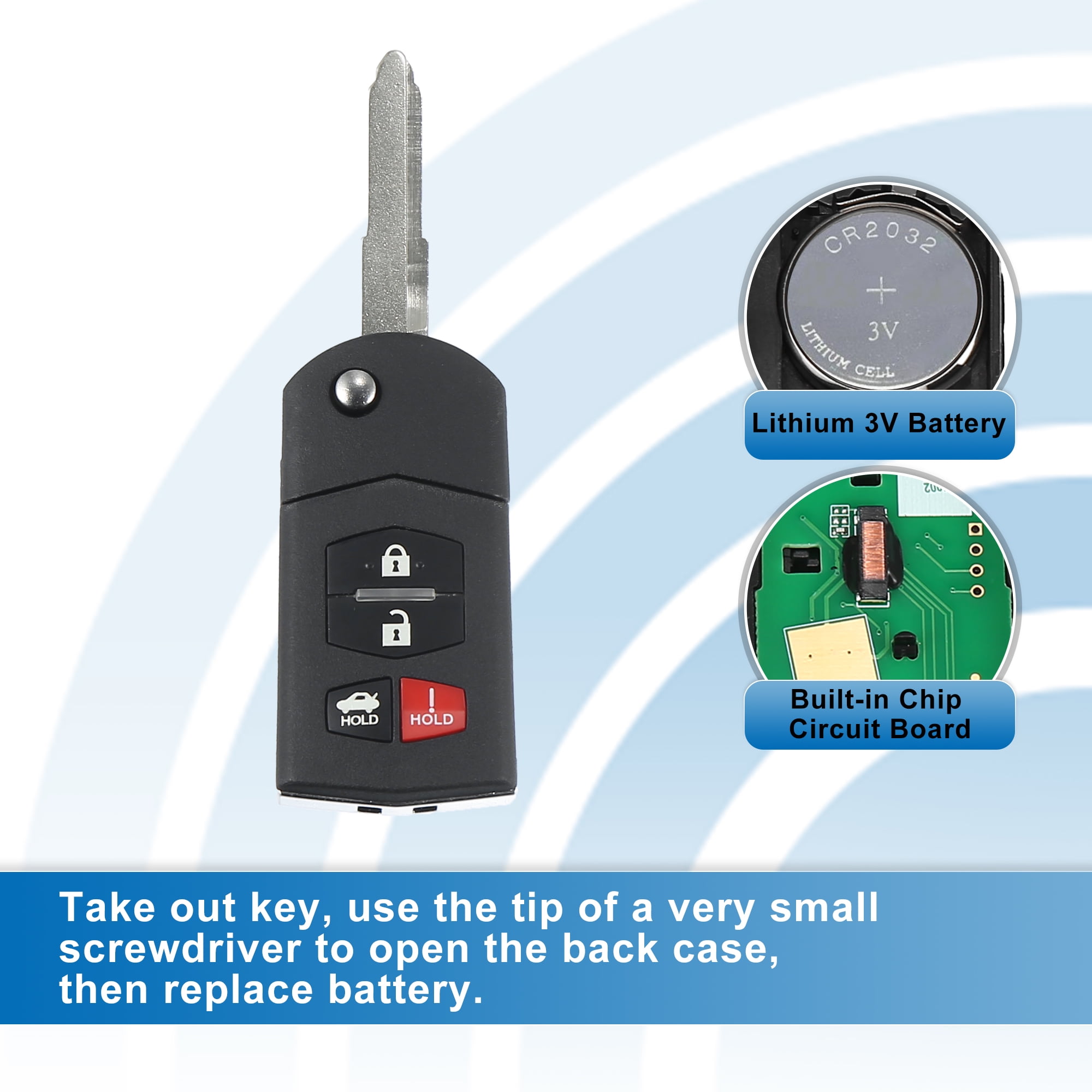 Car Remote Control Key Fob BGBX1T478SKE125-01 for Mazda 3 10-13 for Mazda 6 09-13 MX-5 Miata 06-15 315MHz Chip 63 80
