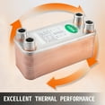 thumbnail image 2 of Brazed Plate Heat Exchanger 316L 3x7.5 Inch 30 Plates 3/4 MPT B12-30 for Beer Wort Chiller and Hydronic Heating, 2 of 6