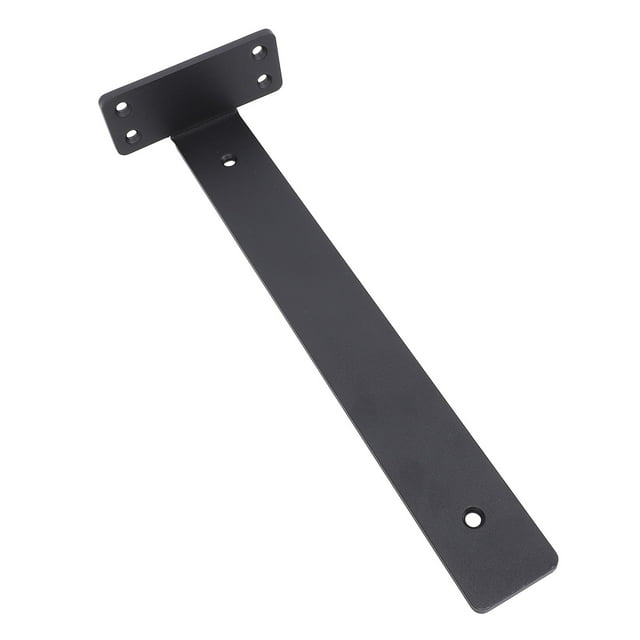 Soporte Flotante Para Estante De Pared, Soporte Para Estante De 12 Pulgadas, 1/5 De Pulgada De Espesor, Hierro Con Revestimiento Esmerilado Negro, 6 Piezas, Diseño De Flexión De