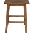 thumbnail image 4 of Set of 2 Rustic Kitchen Stools, Walnut Finish Solid Wood Counter Stools with Back Support for Dining Room, 4 of 10
