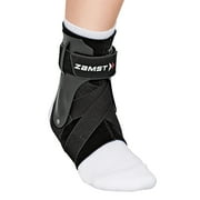Zamst A2-DX Sports Ankle Brace with Protective Guards For High Ankle Sprains and Chronic Ankle Instability-for Basketball, Volleyball, Lacrosse, Football-Black, Right XL