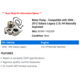 thumbnail image 2 of Water Pump - Compatible with 2006 - 2012 Subaru Legacy 2.5L H4 Naturally Aspirated 2007 2008 2009 2010 2011, 2 of 2