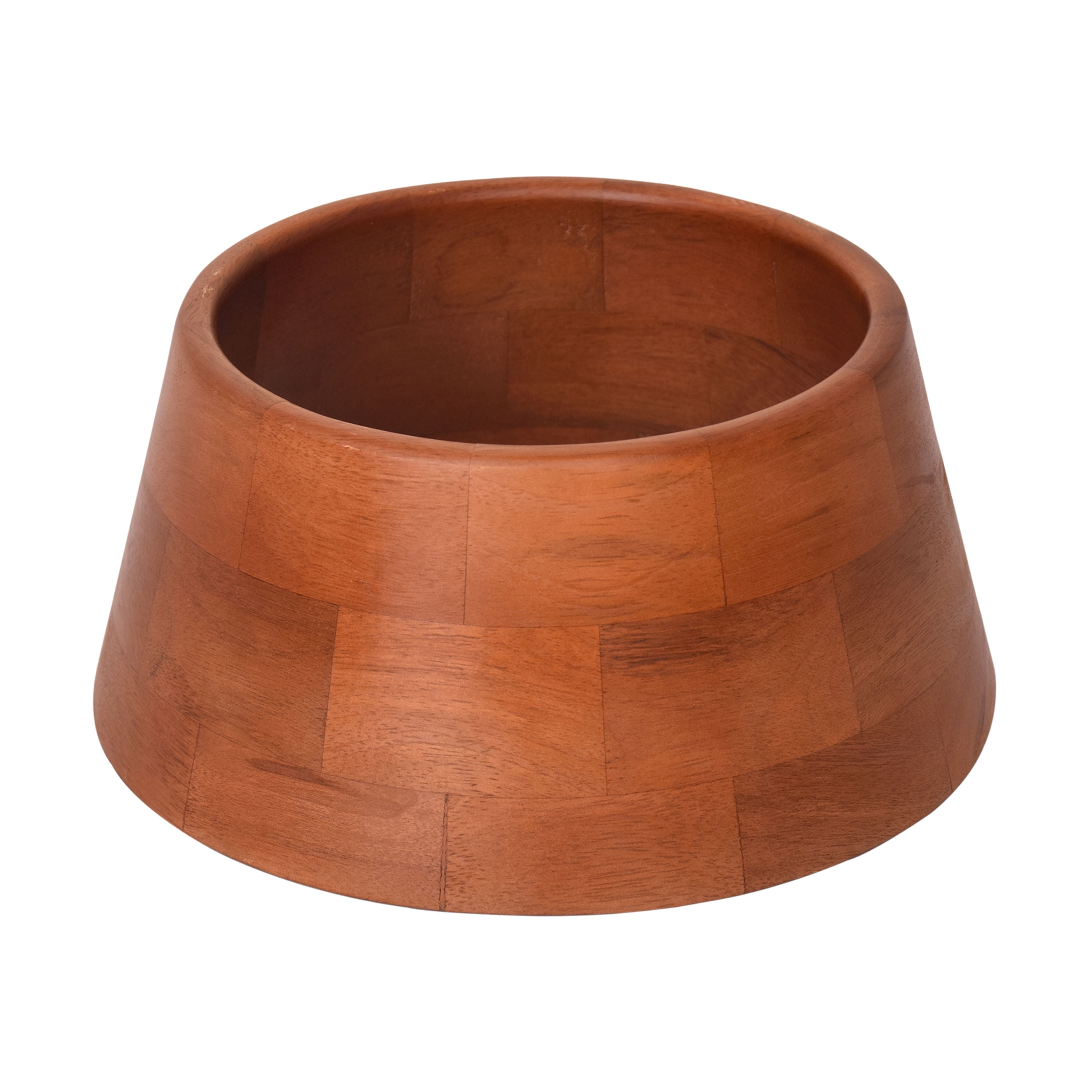 Wood Mini Christmas Tree Collar, Dark Natural Finish, 9", by Holiday Time