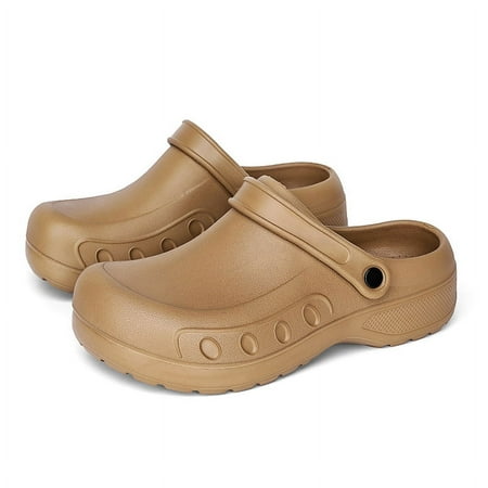 

Men Chef Clogs Slip Resistant Garden Clogs with Arch Support Safety Nursing Shoes Work Shoes Water Oil Resistant for Men Food Service