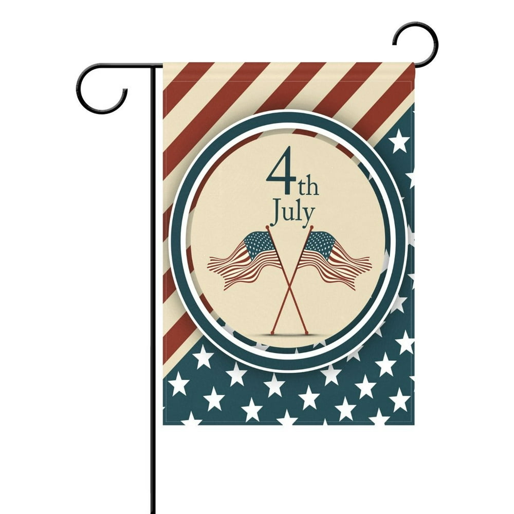 POPCreation 4Th Of July Flags Polyester Garden Flag12x18 inches Outdoor Flag Home Party Garden