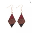thumbnail image 6 of Morocco Rhombus Statement Wood Earrings Ethnic Splice Wooden Women Gold Jewelry, 6 of 7