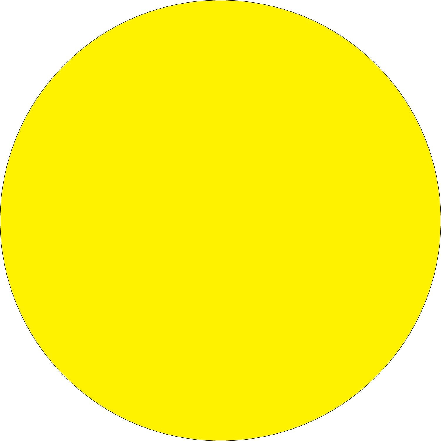 Tape Logic Inventory Circle Labels 2' Fluorescent Yellow 500/Roll DL613L