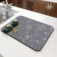 thumbnail image 4 of Coffee Bar Mat Accessories for Countertop Super Absorbent Anti-Slip Silicone Flower Dish Drying Mats for Kitchen Counter Draining Pad Decor Gift Fit Coffee Maker Coffee Pot Espresso Machine 24inx16in, 4 of 6