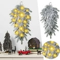 thumbnail image 2 of XFHLMJFF Christmas Wreath Upside Down Silver White Christmas Tree Decorations Pendant Front Door Decoration, 2 of 4
