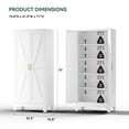thumbnail image 4 of Elegant Furniture 71''H White Farmhouse Metal Pantry Cabinet with 4 Adjustable Shelves,Metal Storage Cabinet for Kitchen，Dining，Living，Office, 4 of 7