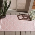 thumbnail image 2 of SAFAVIEH Courtyard Claudia Geometric Indoor/Outdoor Area Rug, Pink/Beige, 2' x 3'7", 2 of 10