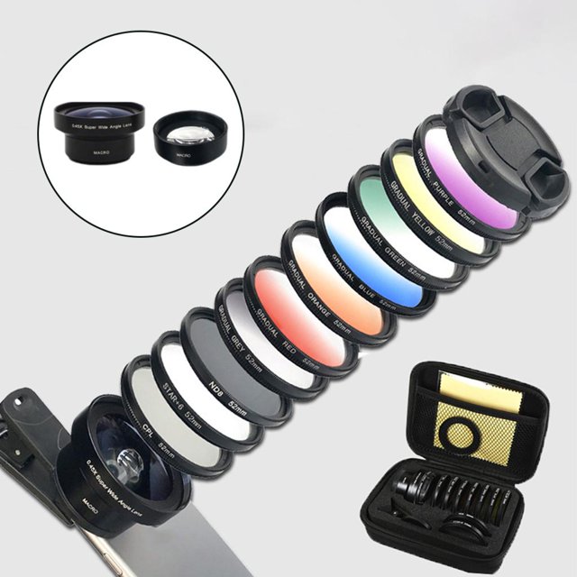 Juego de Lentes para Teléfono de Lentes de Cámara Filtro de Reductor de Porización CPL Lente Uversal SLR para Mayoría de 2 en 1 Macarena Lente de teléfono móvil
