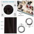 thumbnail image 4 of Gorgeous Home Linen Room Divider Extra Wide Thermal Unlined Blackout Grommet Window Curtain 1 Panel 100" Wide x 84" Long Orange, 4 of 6