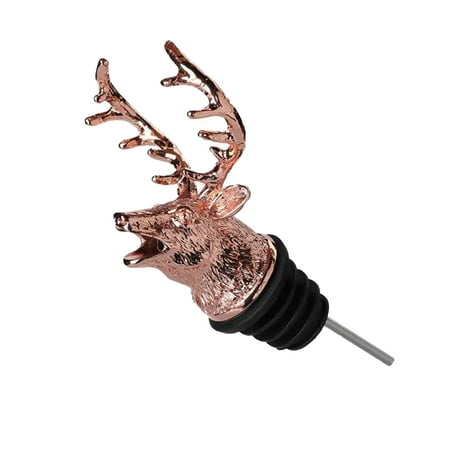 

Leakproof Club Wine Pourer Deer Head Bar Tool Zinc Alloy Bottle Stopper Gift