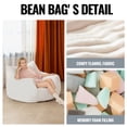 thumbnail image 5 of Bean Bag Chair,Big Bean Bag Chairs for Adults with Filling,Lazy Floor Chair with Back Support,Memory Foam Sofa with Armrests Giant Beanbag Chair for Bedroom Livingroom, 5 of 8