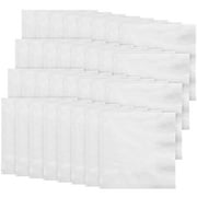 Party City Disposable Lunch Napkin, 32 Count (White) - 2-Ply, 5" x 5" - Go Brightly Heavy Duty Classic Lunch Napkins for Parties - Premium Party Supplies Cutlery