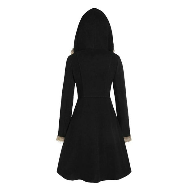 Long overcoat with on sale a removable cape