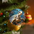 thumbnail image 4 of Oil Painting of A Sea Turtle with Coral And Sea Shells Ceramics Ornaments Sea Turtle Christmas Tree Ornaments Best Gifts for Christmas Housewarming Gift, 4 of 8