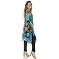 thumbnail image 4 of Sakkas Zeni Women's Short sleeve V-neck Summer Floral Print Caftan Dress Cover-up - 529 - One Size, 4 of 5