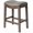 Single Walnut, variant on 26 Inches – Saddle Stool with Footrest – Grey Solid Wood Frame & Grey Fabric Upholstery – Perfect for Kitchen Islands & Counters