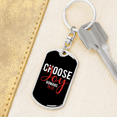 thumbnail image 6 of Choose Joy Romans Christian Stainless Steel or 18k Gold Premium Swivel Dog Tag Keychain, 6 of 10