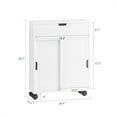 thumbnail image 3 of Haotian  BZR31-W, Toilet Paper Storage Cabinet - White - White, 3 of 5