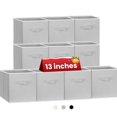 thumbnail image 1 of Storage Cubes Criusia, tamaño grande, 33 x 33 cm (juego de 10), tela gris, 1 of 8